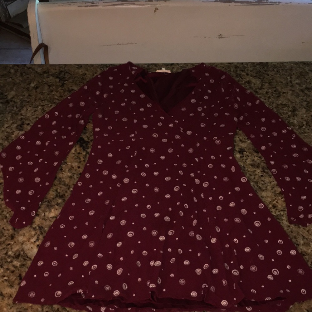 Maroon mini dress/top